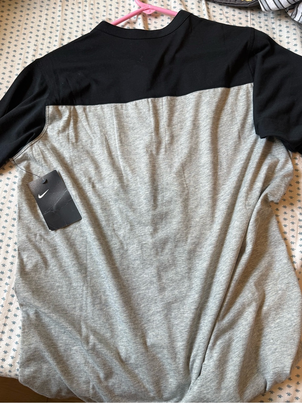 Nike Grey and Black Dri-FIT Henley Performance Shirt - Picture 3 of 3